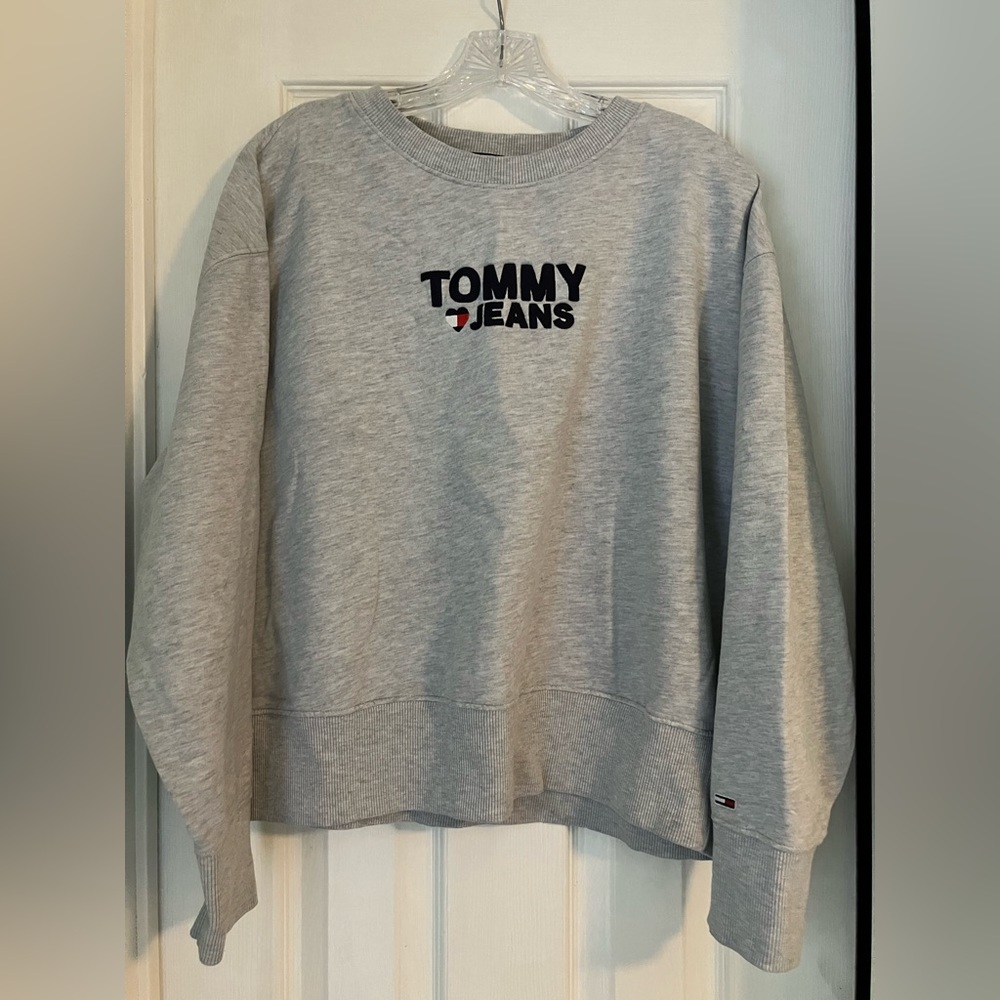 Tommy Jeans heart logo crew neck sweatshirt - large